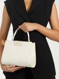 Dune London Dilly grab bag white with gold fittings - British product