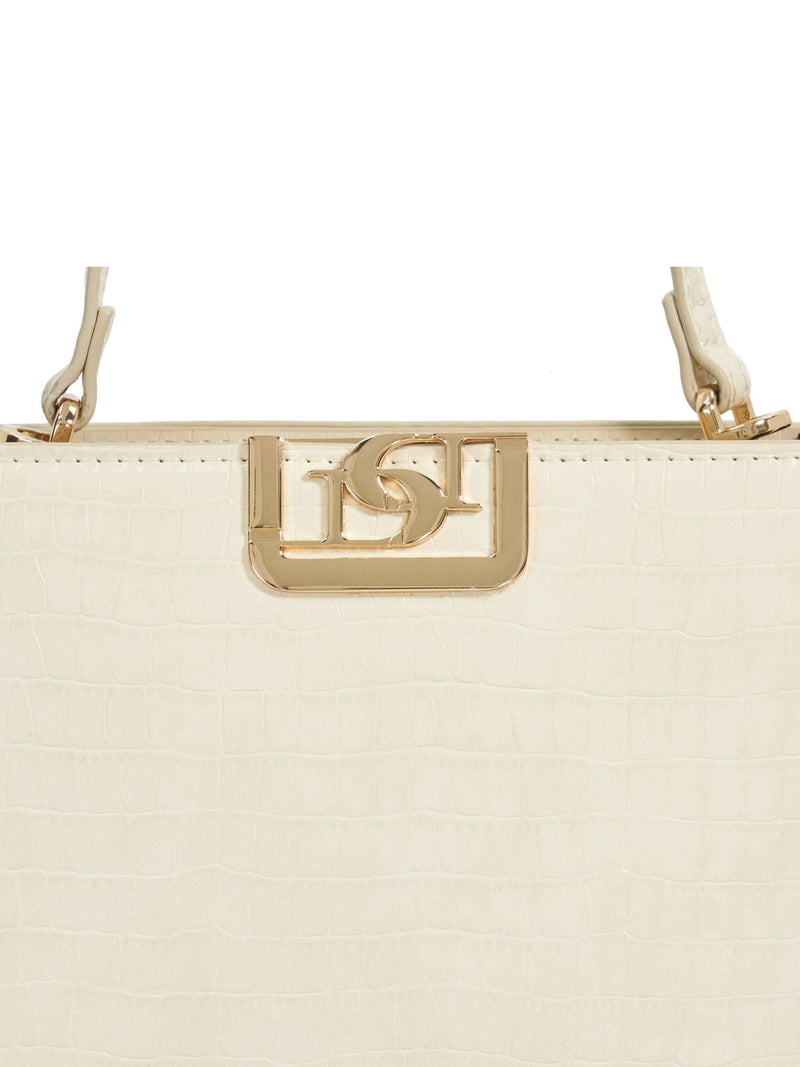 Dune London Dilly grab bag white with gold fittings - British product