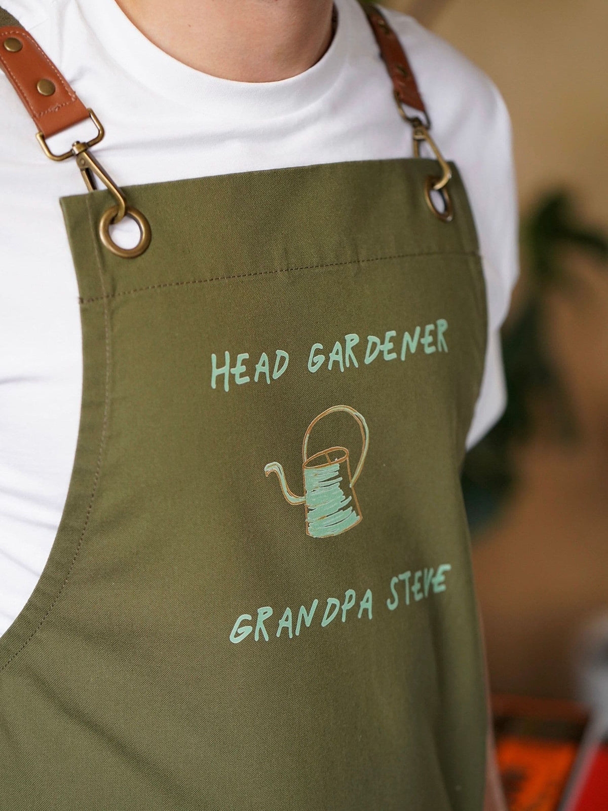 Solesmith personalised gardener apron cross-back style, UK version