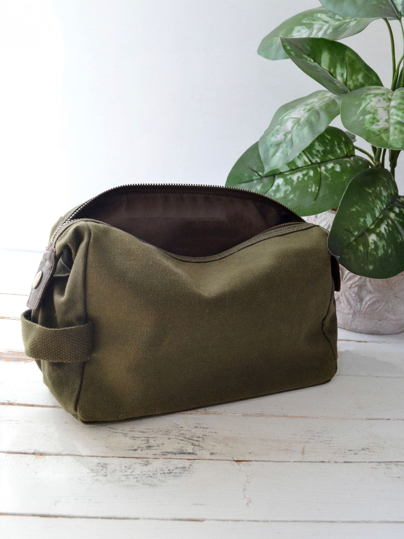 Solesmith Hidden Message Waxed Canvas Wash Bag 12 x 25 x 11 cm