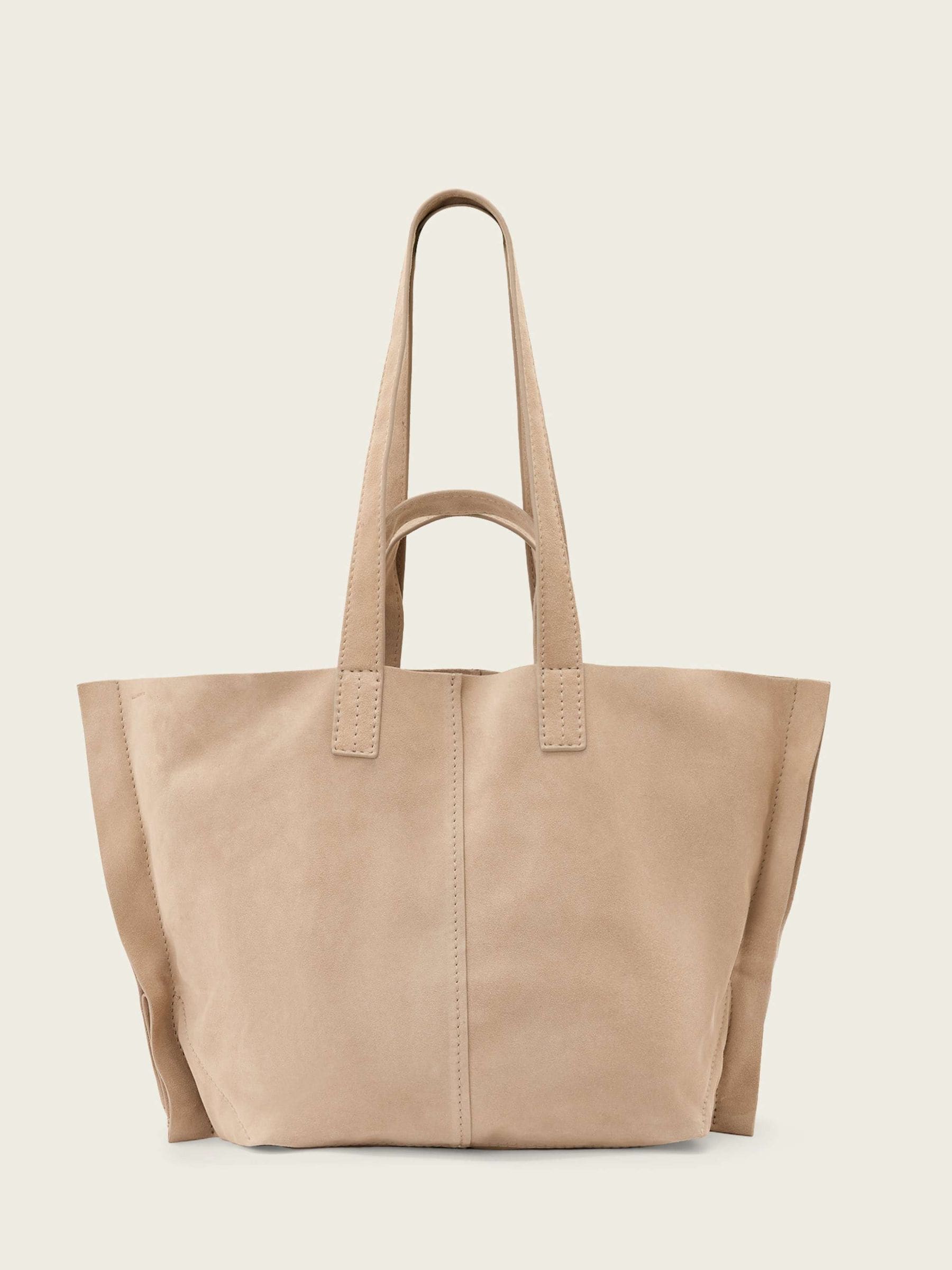 AllSaints Lutece suede tote bag brown, UK version