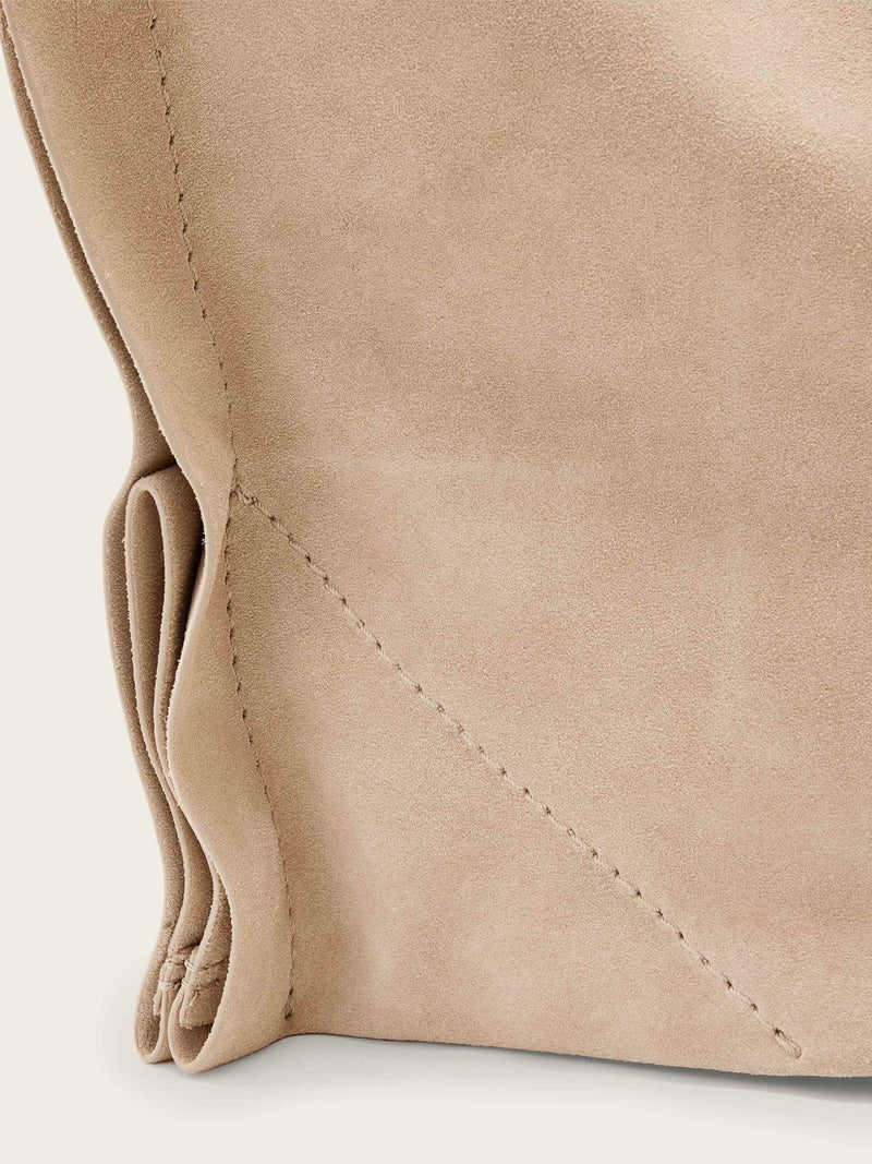AllSaints Lutece suede tote bag brown, UK version
