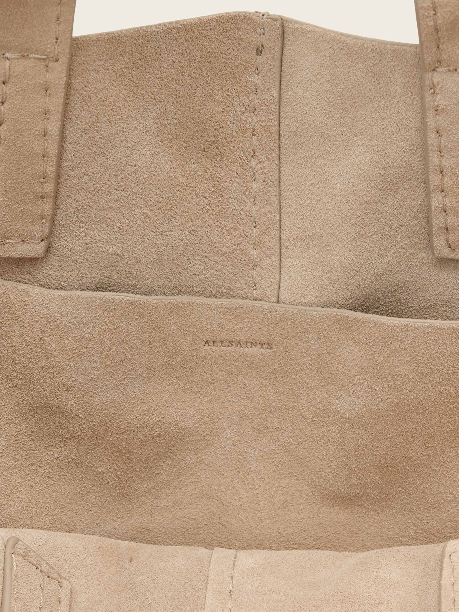 AllSaints Lutece suede tote bag brown, UK version