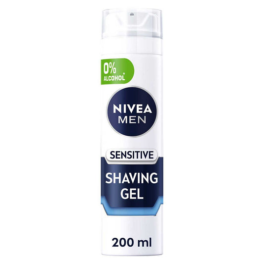 NIVEA MEN Sensitive Shave Gel with 0 % Alcohol, 200ml shaving Boots   