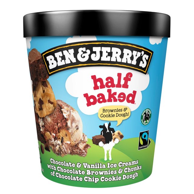 Ben & Jerry's Half Baked Vanilla & Chocolate Ice Cream Tub   465ml GOODS M&S   