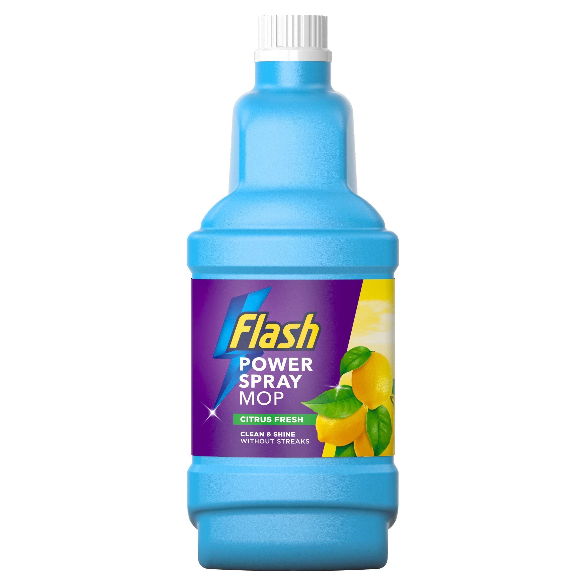 Flash Power Spray Mop Floor Cleaner Multi Surface Cleaning Liquid Citrus Fresh 1.25L GOODS Sainsburys   