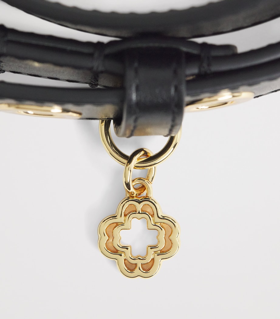 Maje Miss M leather belt with gold-tone chain details - British product