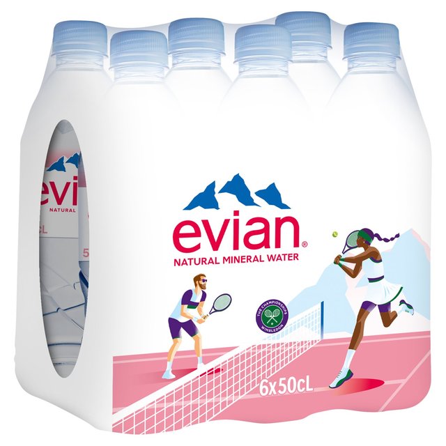 Evian Still Mineral Water   6 x 500ml GOODS M&S   