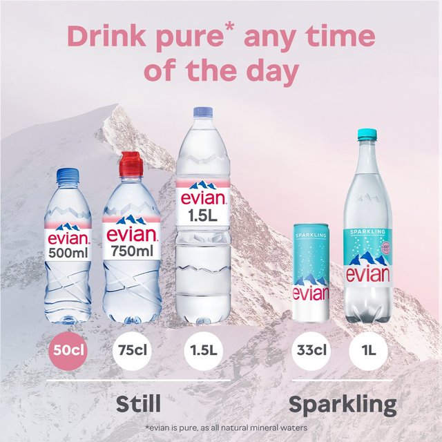 Evian Still Mineral Water   6 x 500ml GOODS M&S   