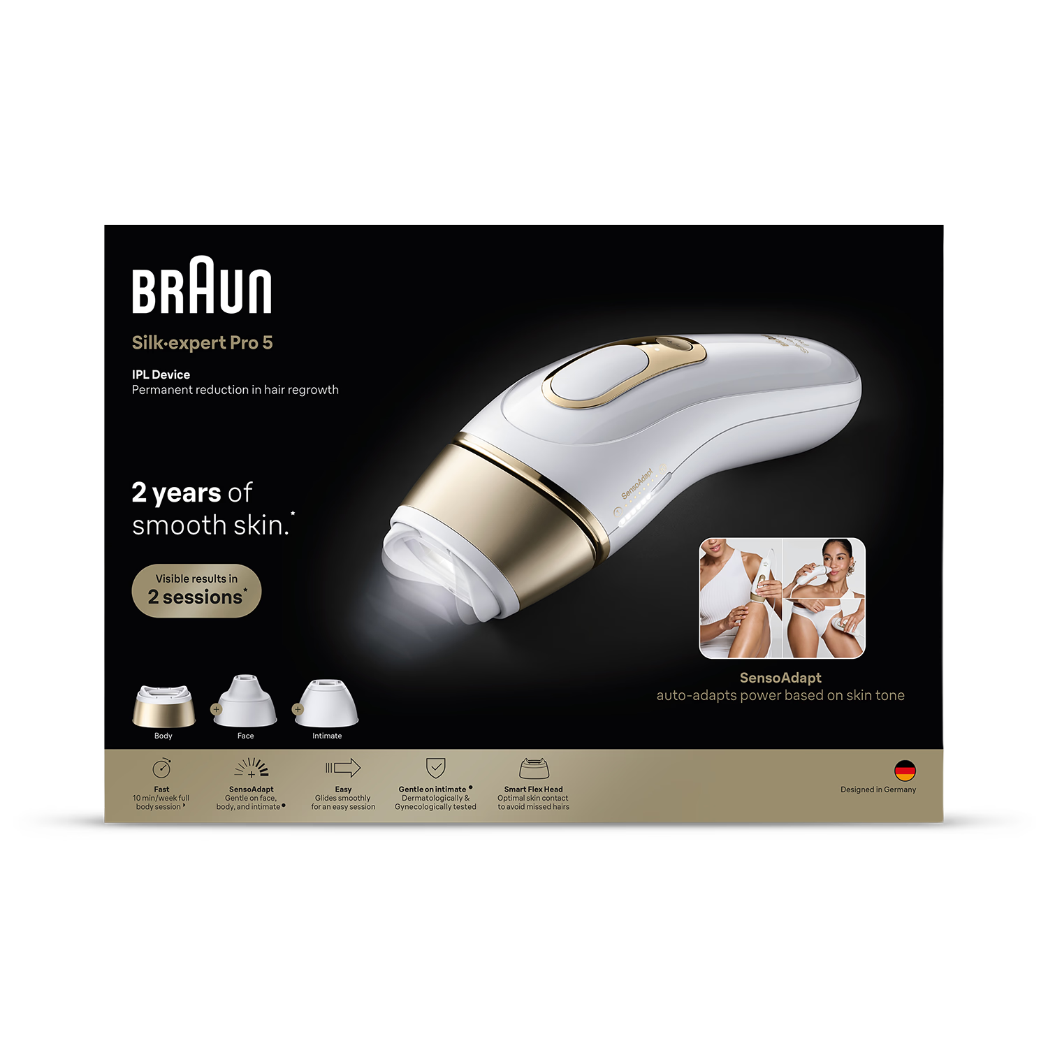 Braun IPL hair removal Pro 5 device, imported from the UK