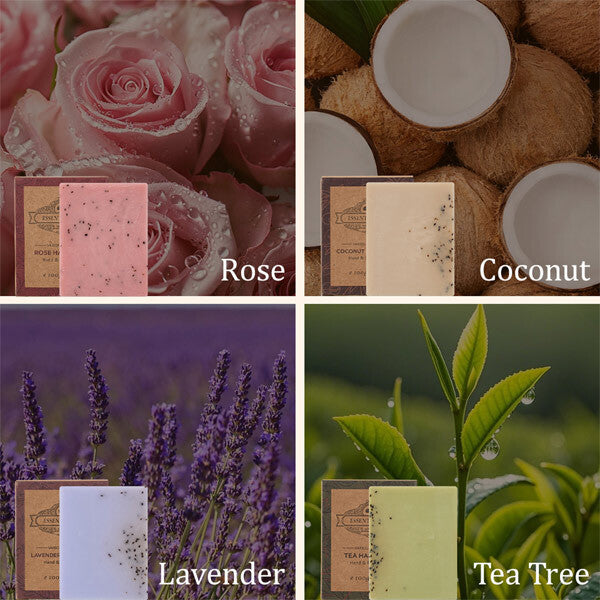 Livingandhome handmade soap gift set 4 soaps - British product