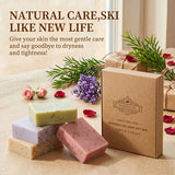 Livingandhome handmade soap gift set 4 soaps - British product