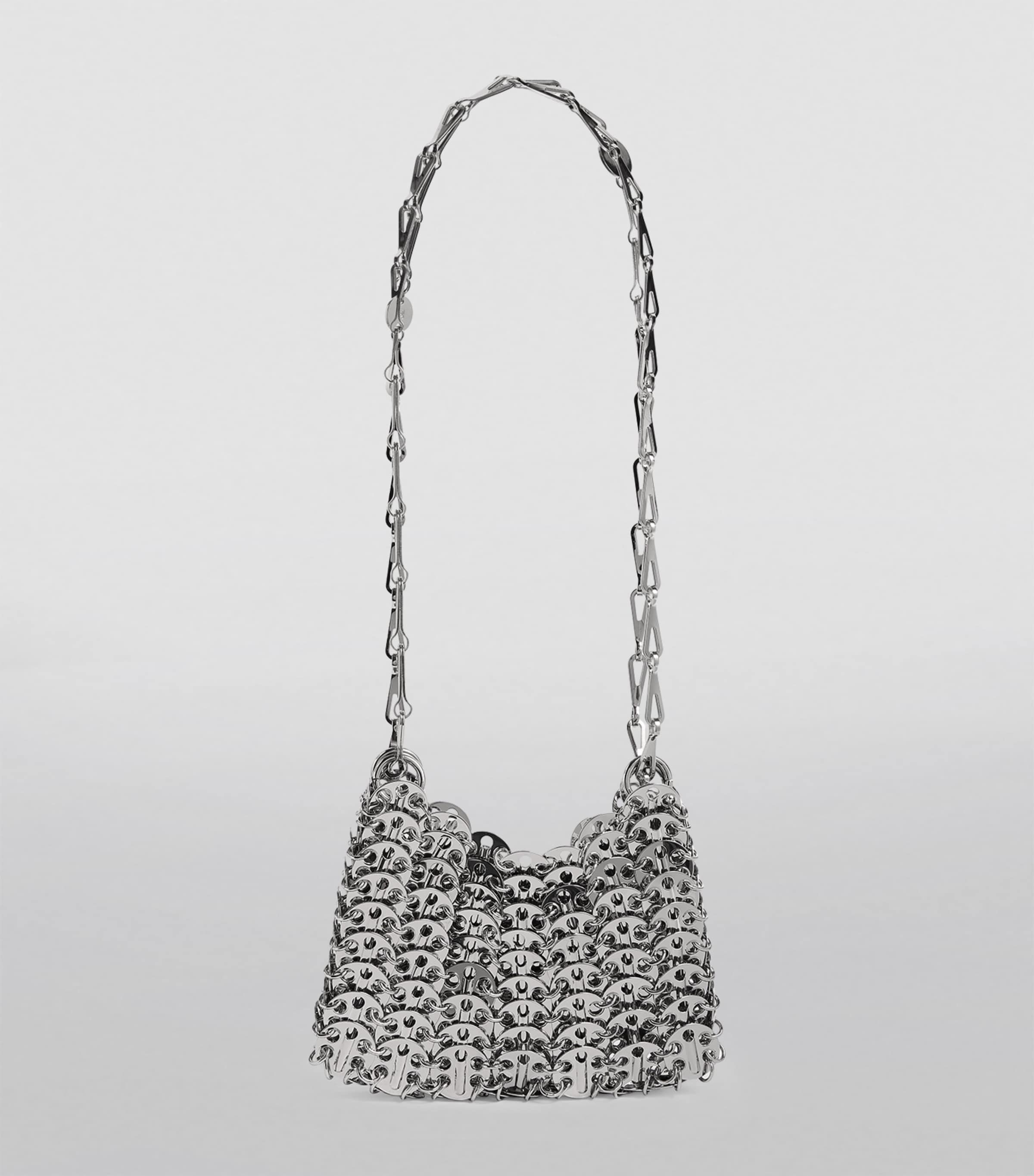 Rabanne chainmail nano bag in metal finish, UK version