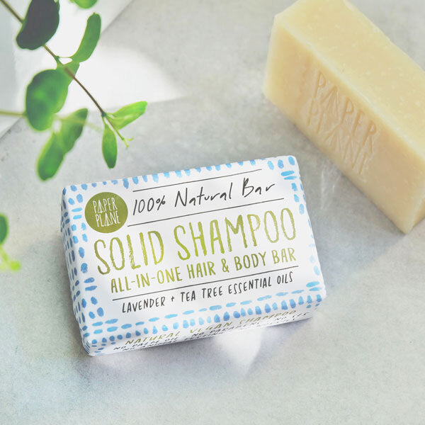 Paper Plane Solid Shampoo Bar Lavender and Tea Tree 95g GOODS Superdrug   