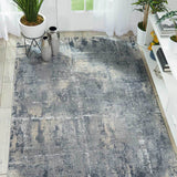 Rustic Textures Faded Blue Rug in 3 Sizes GOODS Costco UK