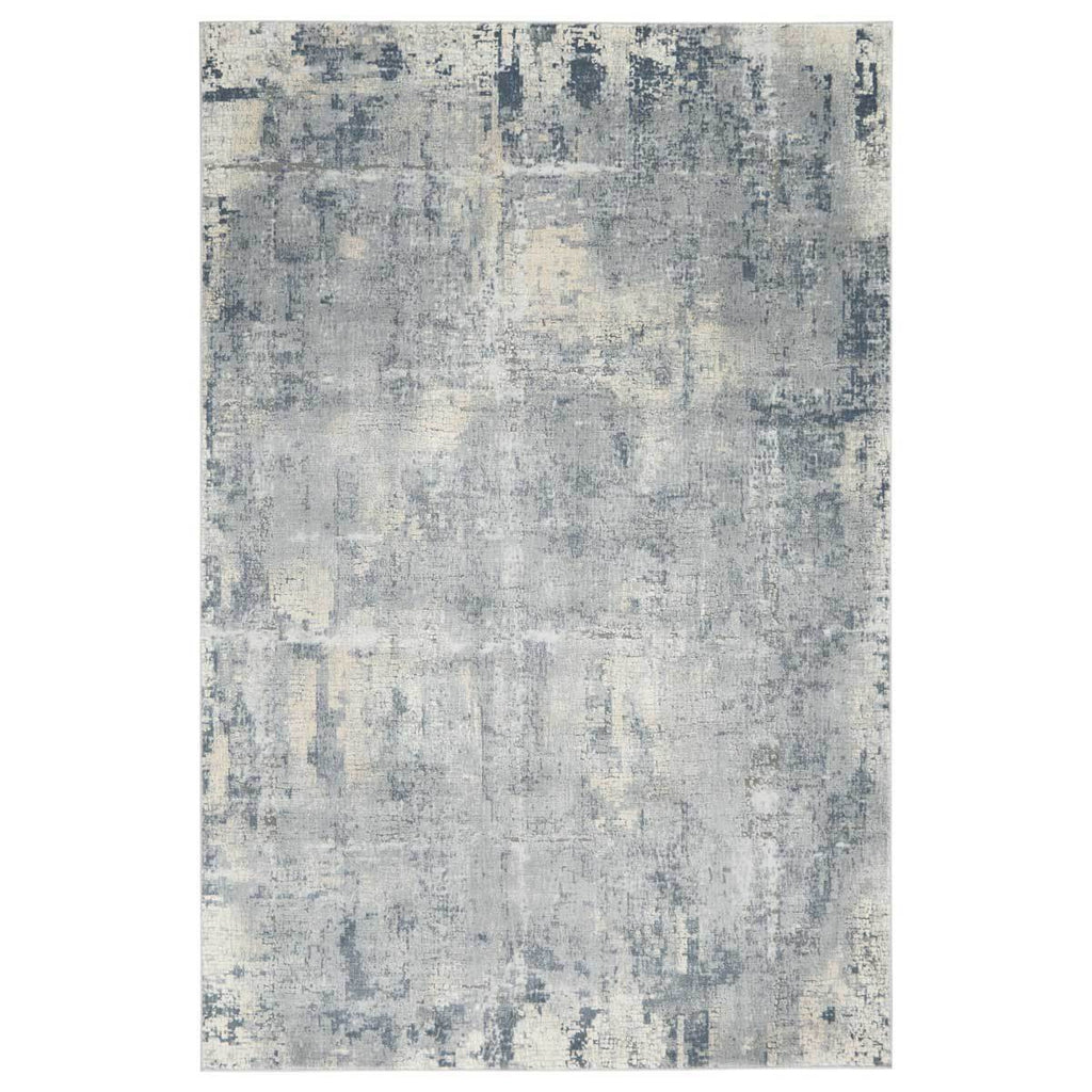 Rustic Textures Faded Blue Rug in 3 Sizes