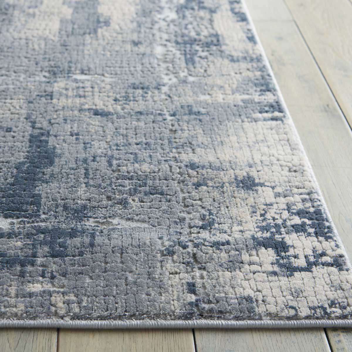 Rustic Textures Faded Blue Rug in 3 Sizes GOODS Costco UK