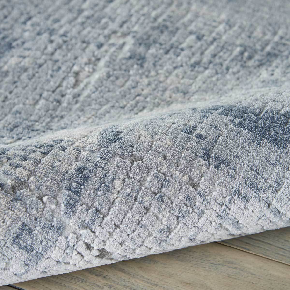 Rustic Textures Faded Blue Rug in 3 Sizes GOODS Costco UK