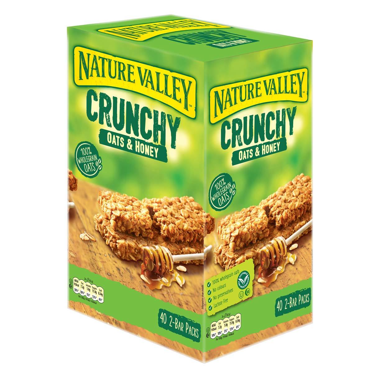 Nature Valley Oats and Honey Bars 40x42g imported from the UK