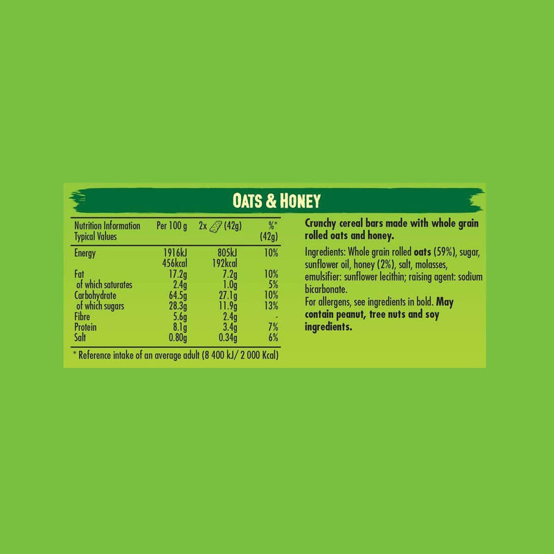 Nature Valley Oats and Honey Bars 40x42g imported from the UK