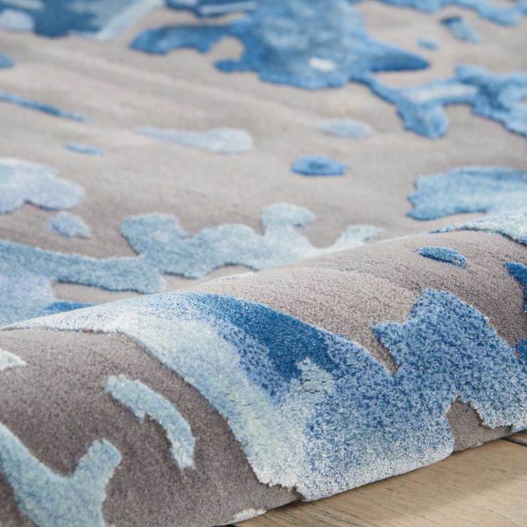 Nourison Prismatic Charisma blue area rug, imported from the UK