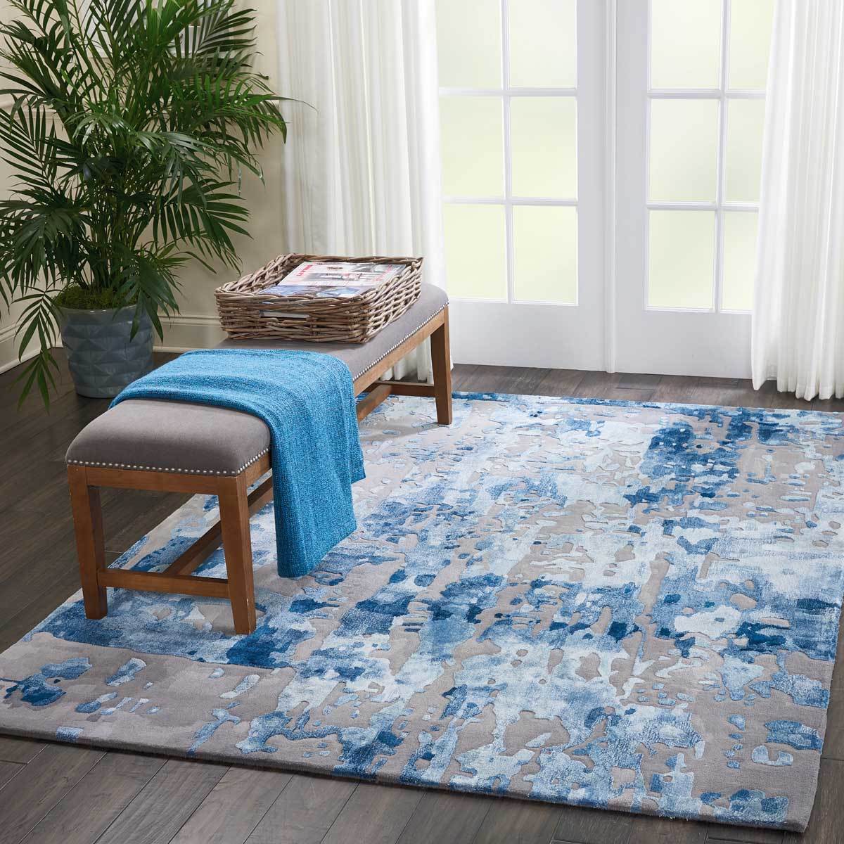 Prismatic Charisma Blue Rug in 3 Sizes GOODS Costco UK