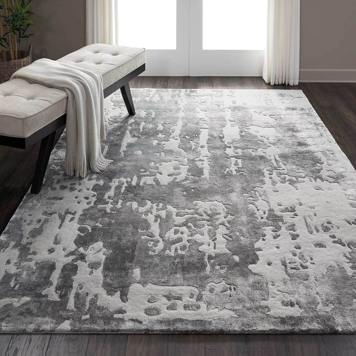 Prismatic Silver Shimmer Rug in 3 Sizes GOODS Costco UK