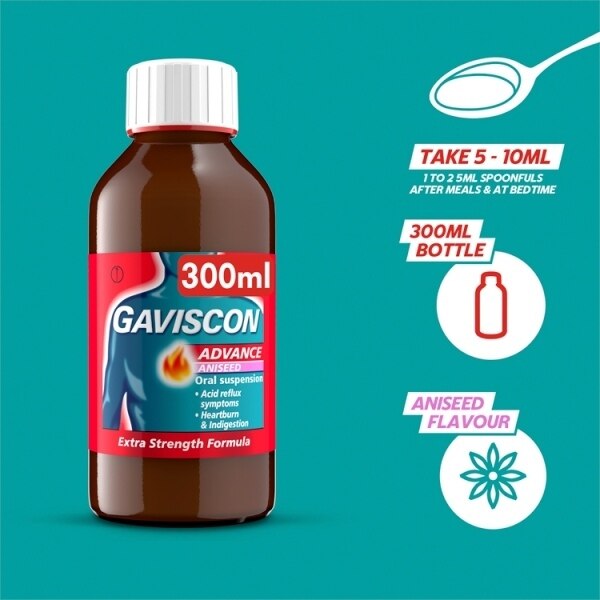 Gaviscon Advance Heartburn & Indigestion Liquid 300ml GOODS Superdrug   