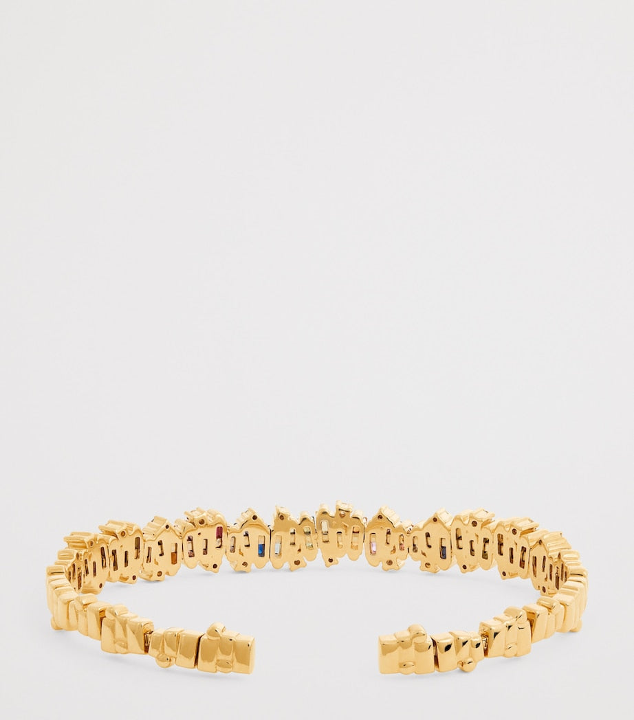 Suzanne Kalan rainbow sapphire diamond bangle (British brand)