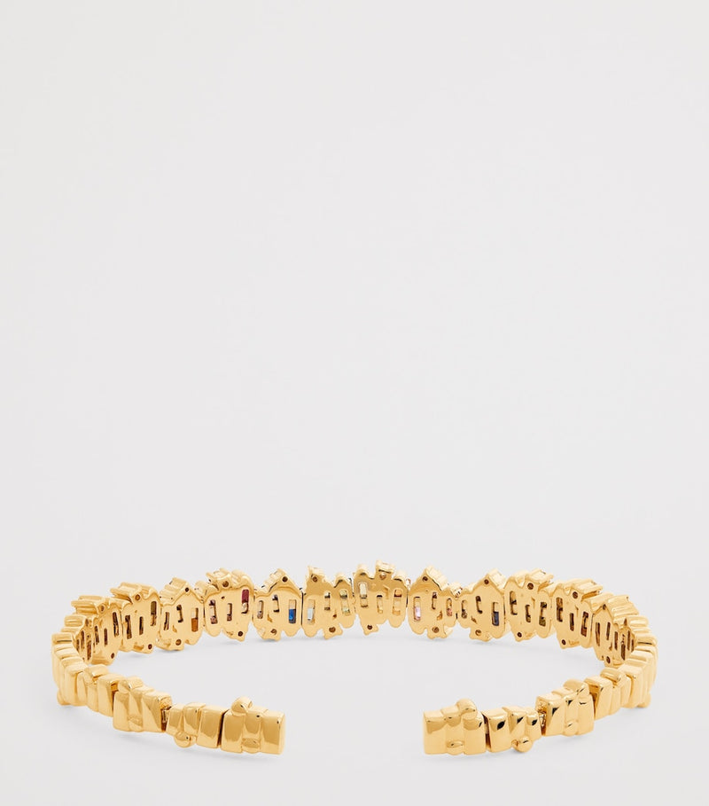 Suzanne Kalan rainbow sapphire diamond bangle (British brand)