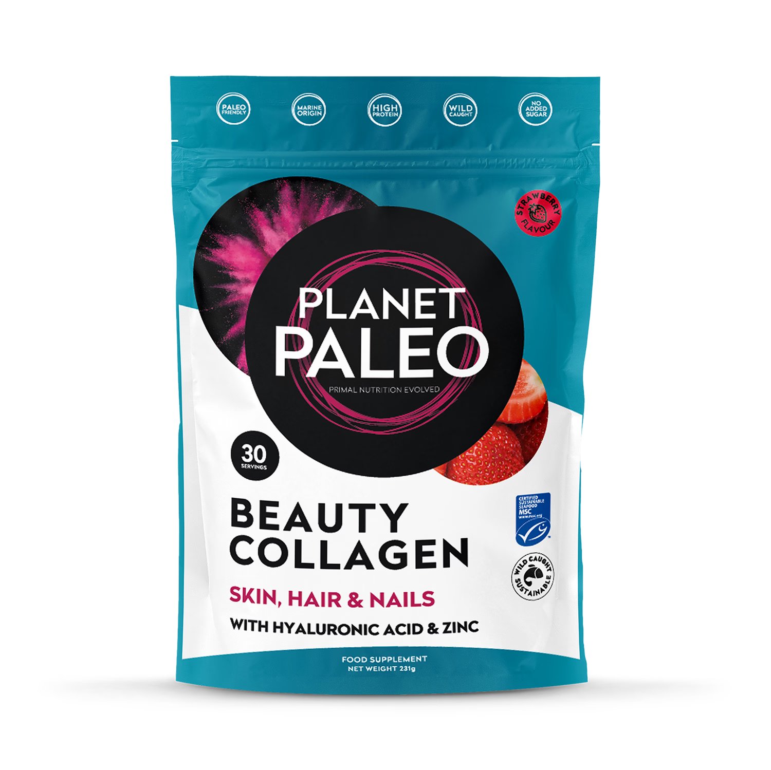 Planet Paleo beauty collagen powder 231g - British product