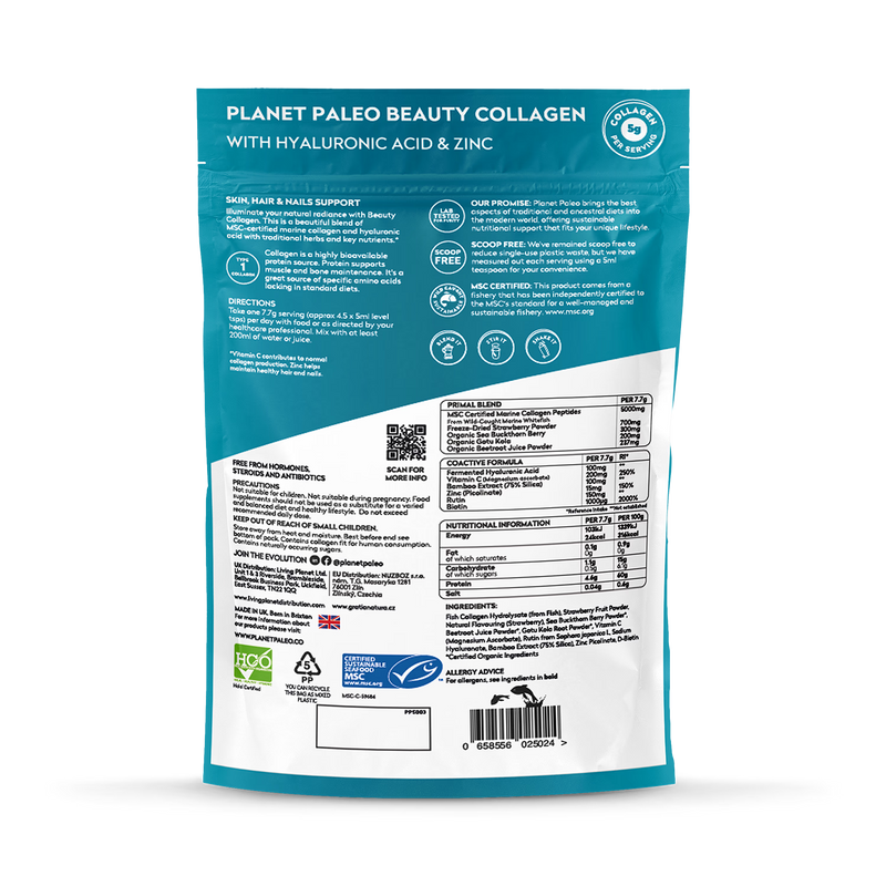Planet Paleo beauty collagen powder 231g - British product