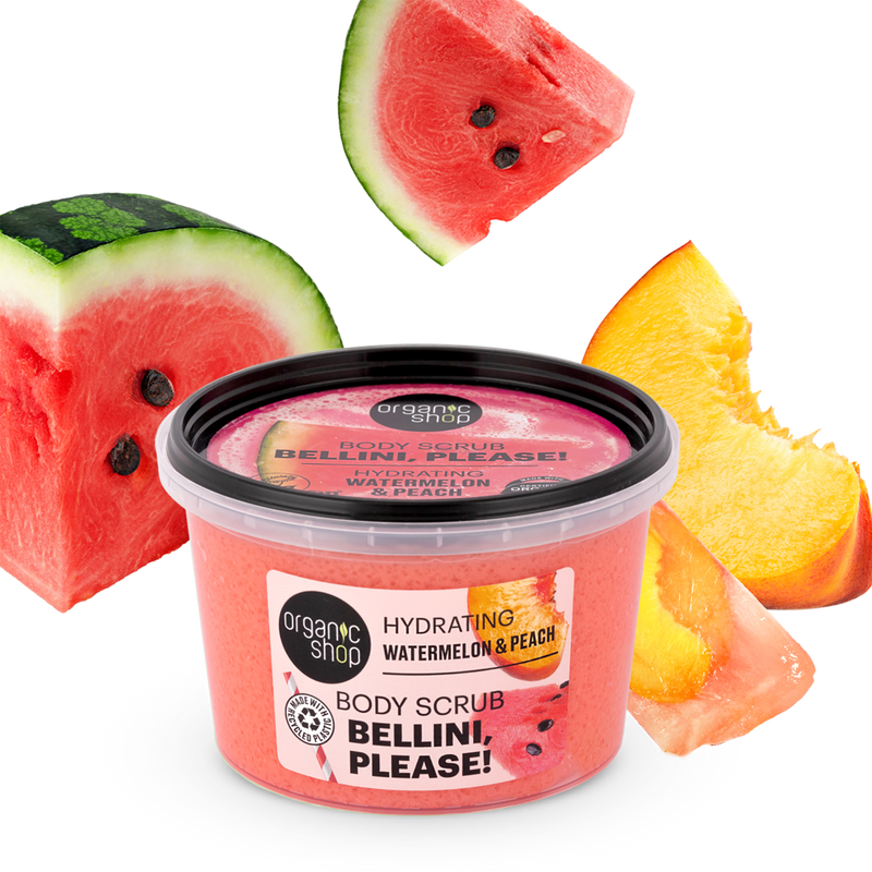Organic Shop body scrub Watermelon & Peach 250ml (British brand)