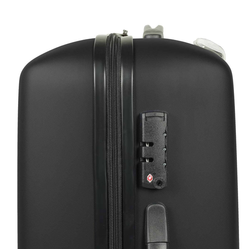 Rock Byron hardside luggage set black 3-piece, imported from the UK