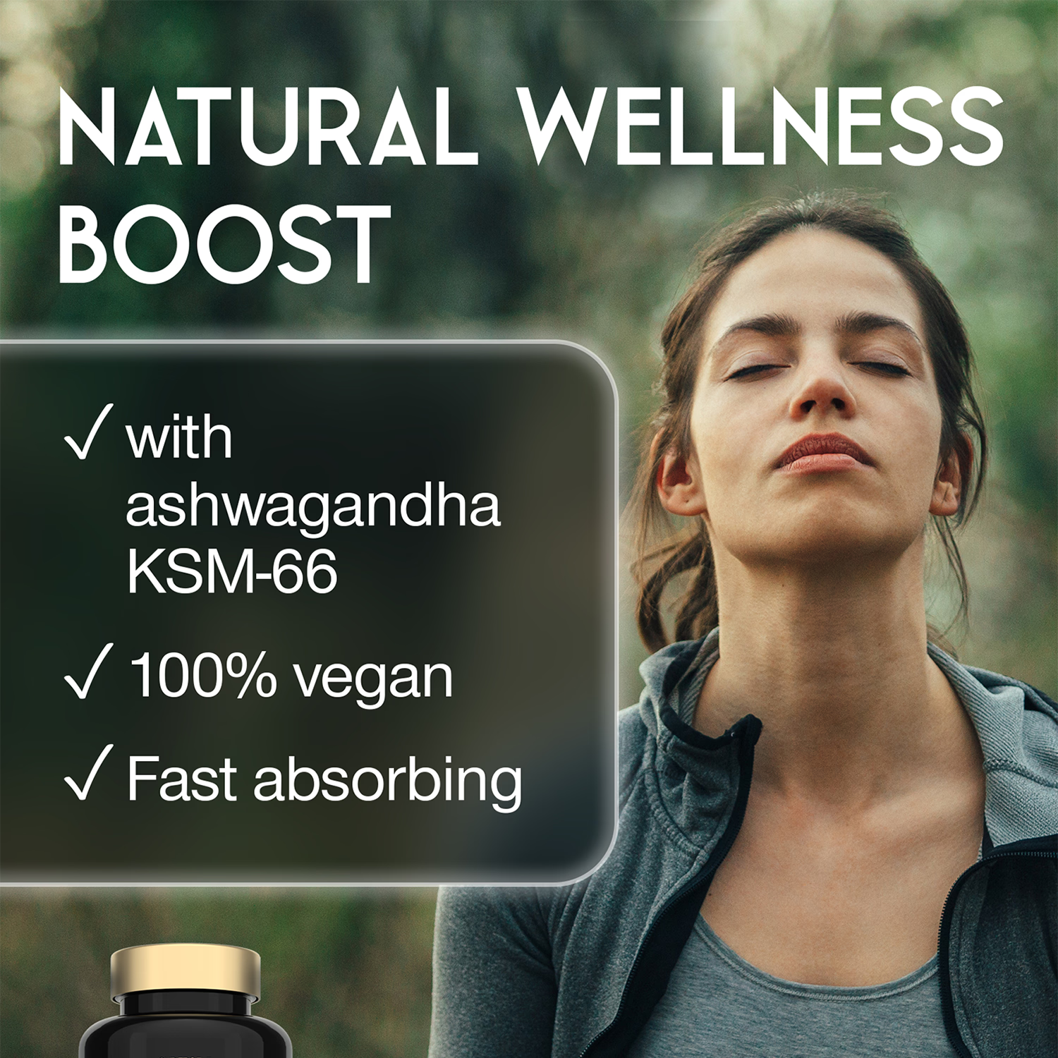 SuperSelf mushroom complex with ashwagandha KSM-66 60 capsules - British product