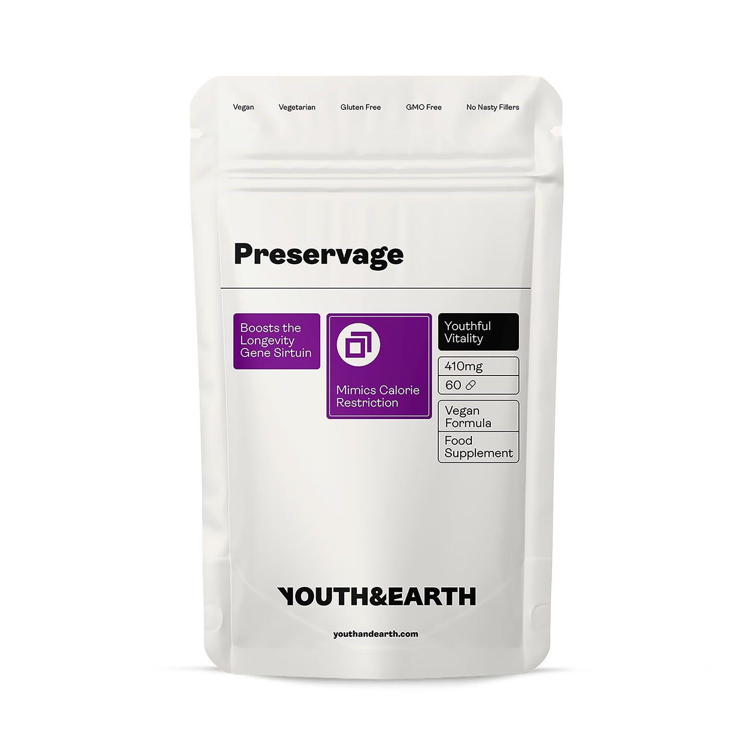 Youth & Earth Preservage polyphenol complex 60 capsules - British product