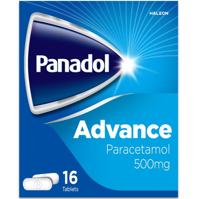 Panadol Advance Paracetamol Pain Killers 500mg Tablets    16 per pack GOODS M&S   