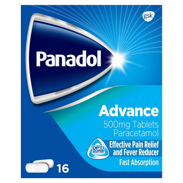 Panadol Advance Paracetamol Pain Killers 500mg Tablets    16 per pack