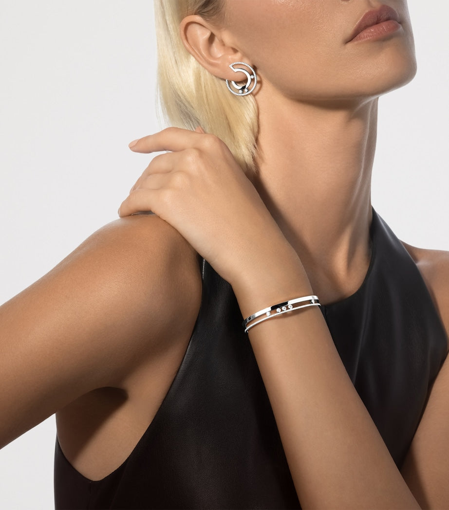 Messika Move Romane white gold diamond bangle 0.69ct, UK version