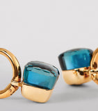 Pomellato Petit Nudo drop earrings blue topaz rose gold (British brand)