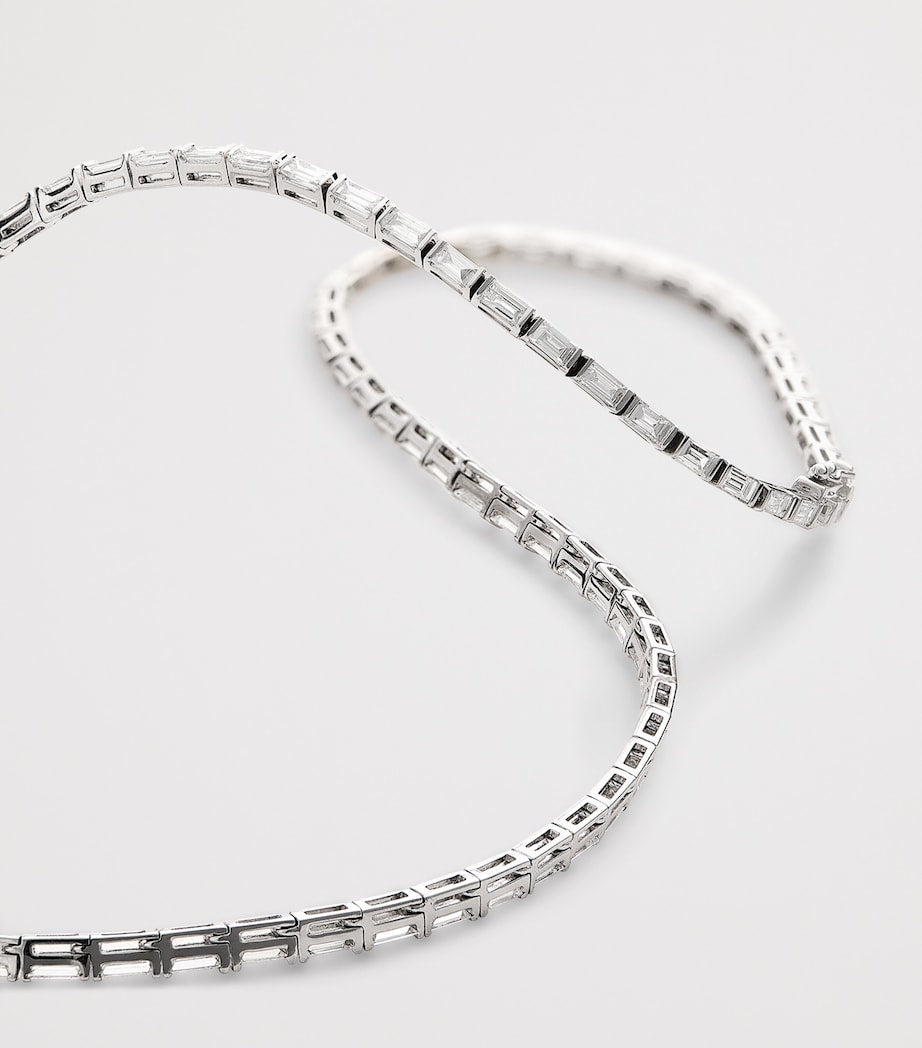 Anita Ko baguette diamond choker, white gold - British product
