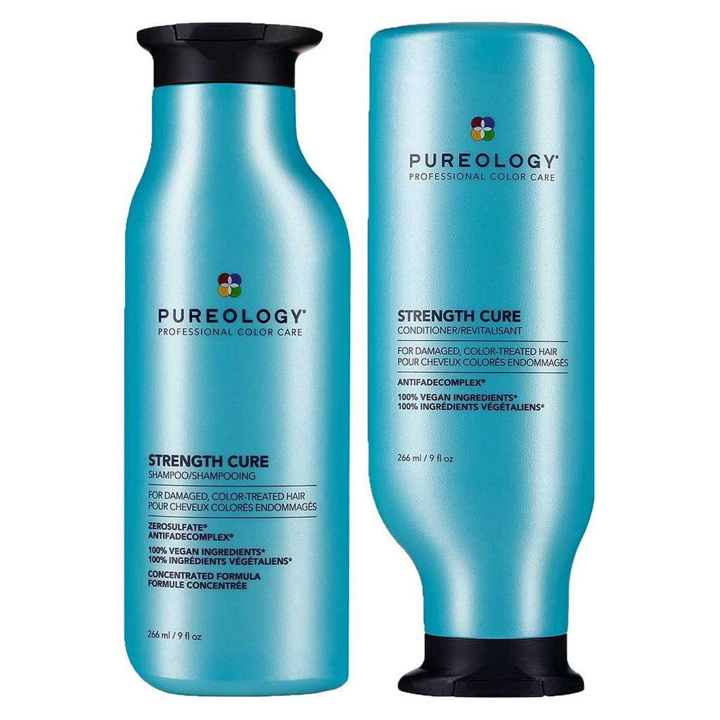 Pureology Strength Cure Shampoo and Conditioner Bundle For Damaged Hair