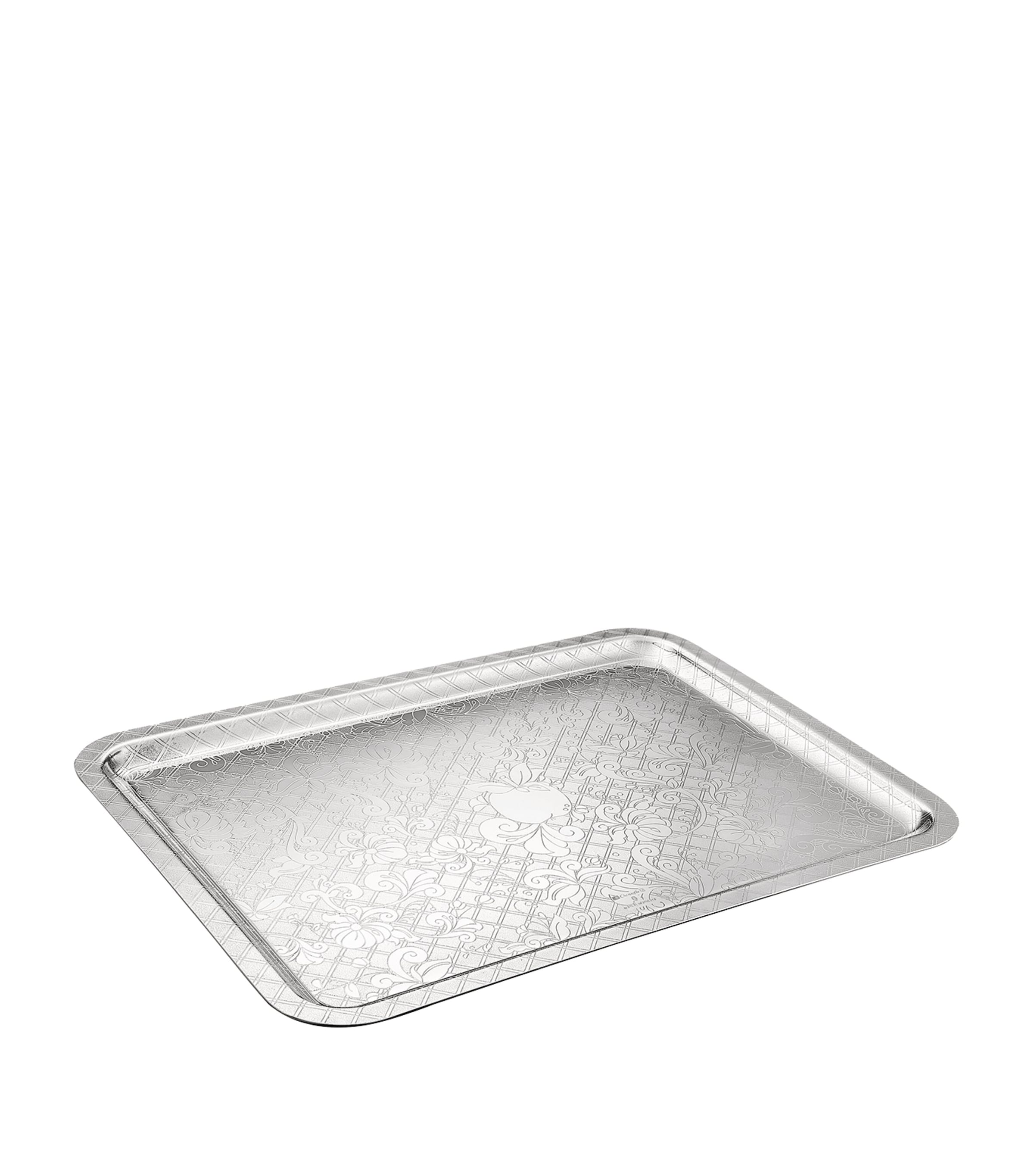 Christofle silver-plated Jardin d'Eden tray 42cm x 32cm - British product