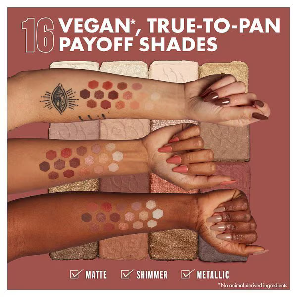 NYX shadow palette warm neutrals 16 pan, imported from the UK