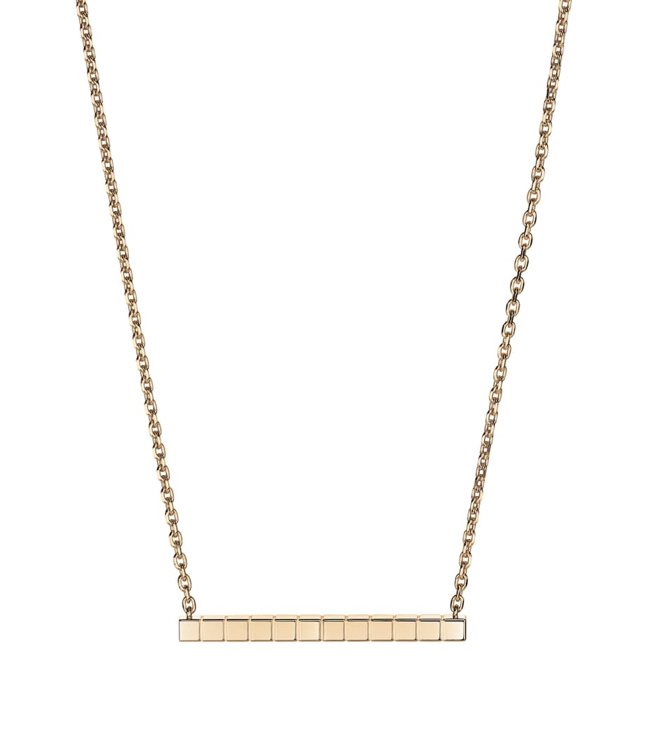 Chopard Ice Cube rose gold diamond necklace (British brand)