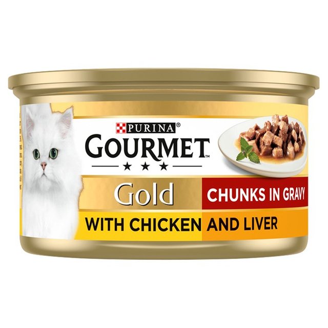 Gourmet Gold Chunks in Gravy Chicken & Liver Wet Cat Food    85g GOODS M&S   