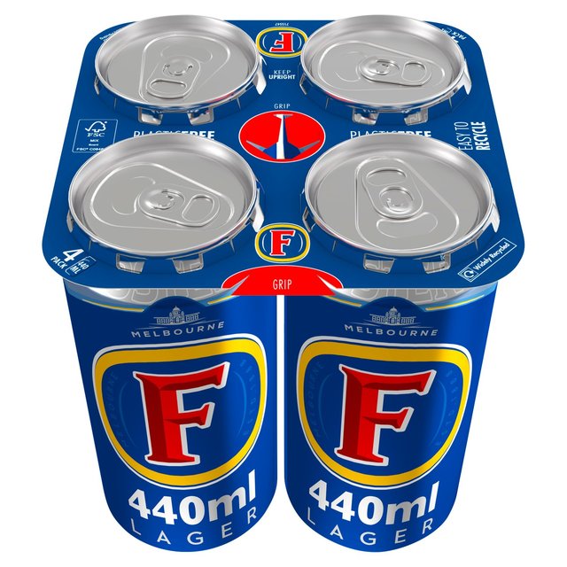 Foster's Lager Beer Cans   4 x 440ml GOODS M&S   