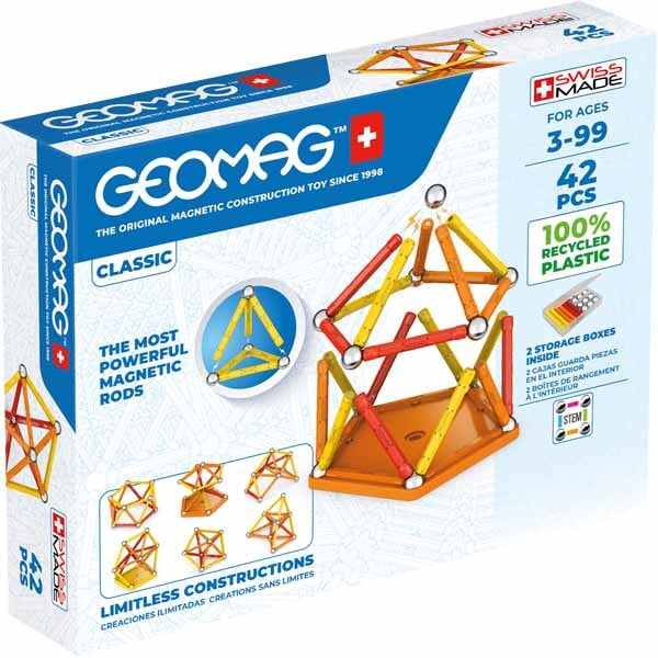 Geomag Classic 42 magnetic shapes set 42 pieces, imported from the UK