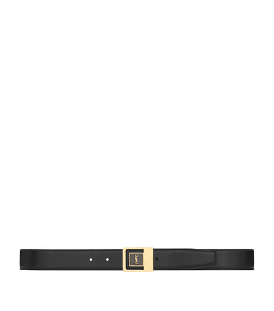 Harrods Saint Laurent Leather Logo Belt- Buy online at McGrocer