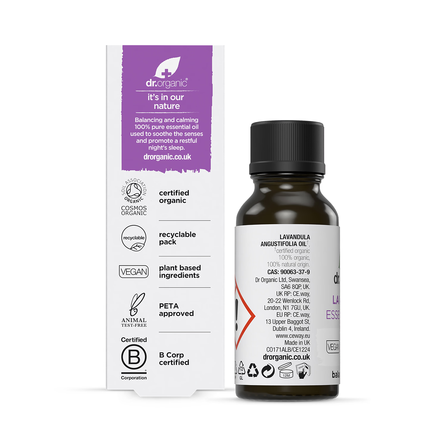 Dr Organic lavender pure essential oil 10ml - British product